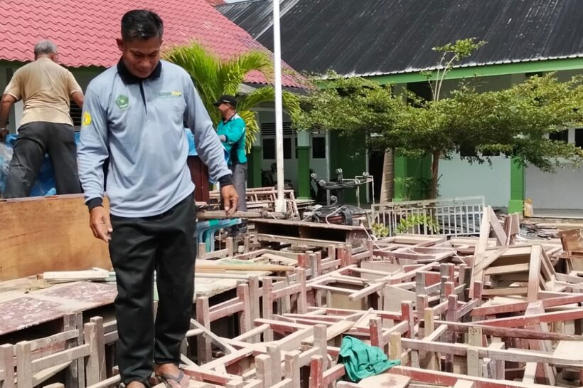 MTsN 2 Kota Lhokseumawe Gelar Gotong Royong Pascabanjir Sambut Semester Genap 2025/2026